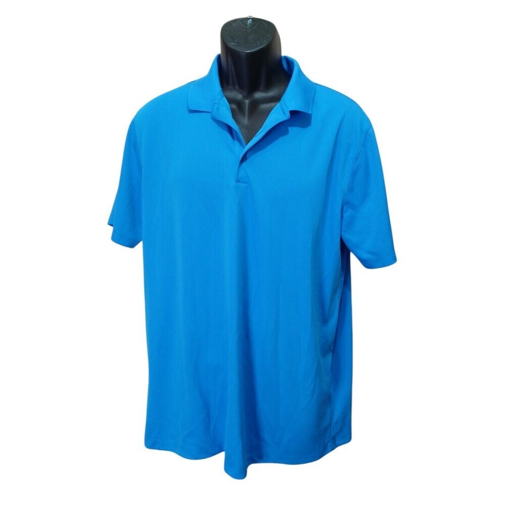 Nike Golf Polo Shirt Standard Fit Blue Short Sleeve Dri-Fit Blue Mens Size L